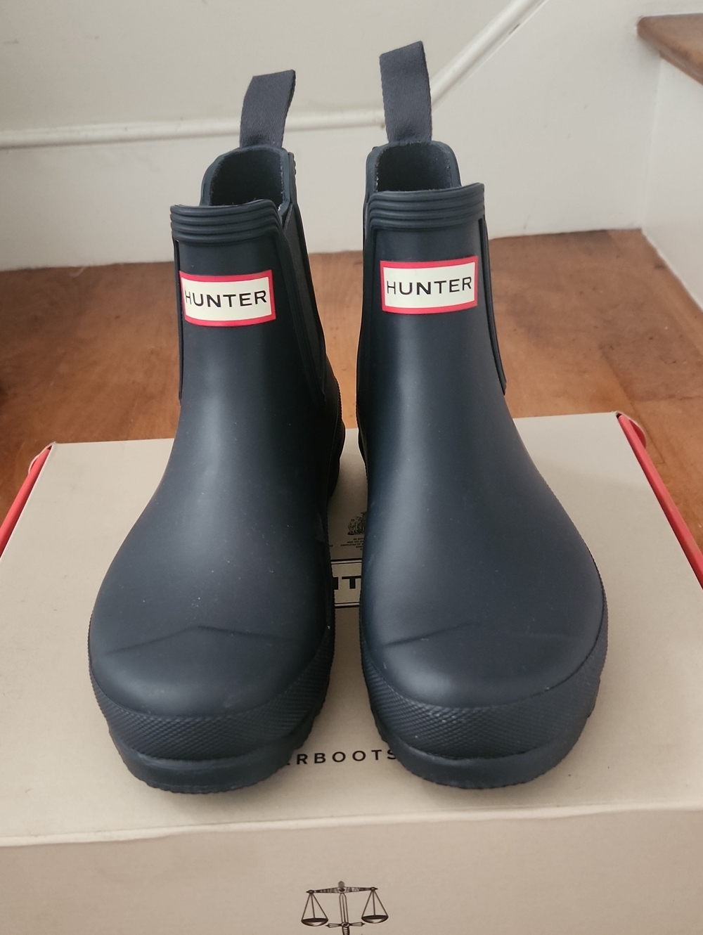 Hunter Women Navy Chelsea Rain Boots